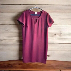 Merona Women's Size Large Dress, Wine Color, Keyhole Cutout Work Casual Comfy